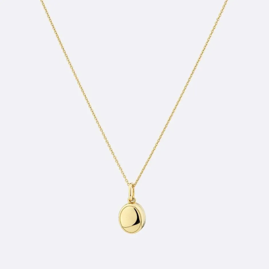 Clearance Engravable Oval Mini Locket Necklace in Gold Best Selling Gifts | Gifts For Her
