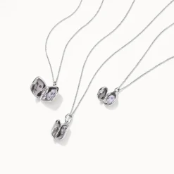 Clearance Engravable Oval Mini Locket Necklace in Silver Best Selling Gifts | Gifts For Her
