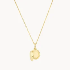 Clearance Engravable Oval Mini Locket Necklace in Gold Best Selling Gifts | Gifts For Her