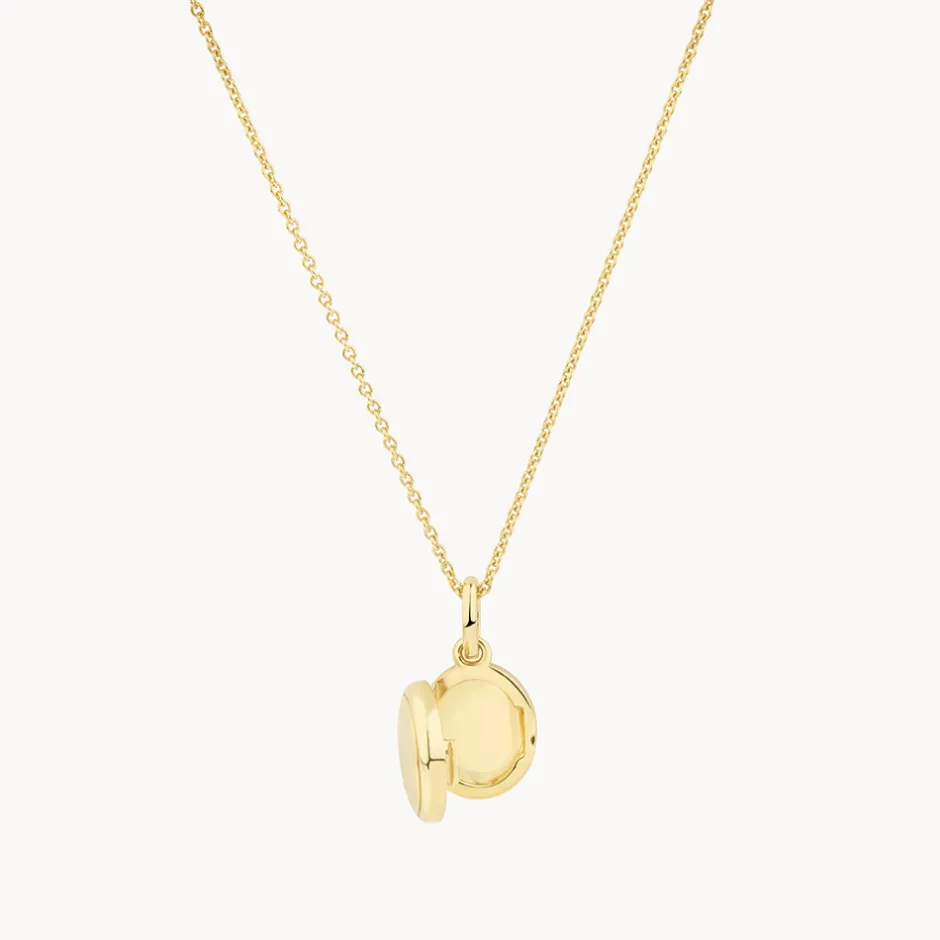 Clearance Engravable Oval Mini Locket Necklace in Gold Best Selling Gifts | Gifts For Her