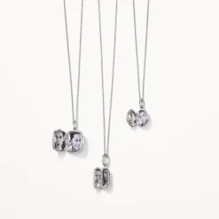 Clearance Engravable Oval Mini Locket Necklace in Silver Best Selling Gifts | Gifts For Her