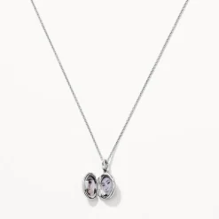 Clearance Engravable Oval Mini Locket Necklace in Silver Best Selling Gifts | Gifts For Her