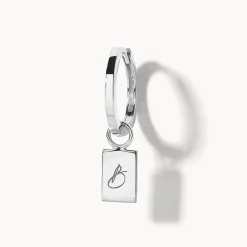Best Engravable Rectangle Charm in Silver Gifts For Her | Engravable Jewellery