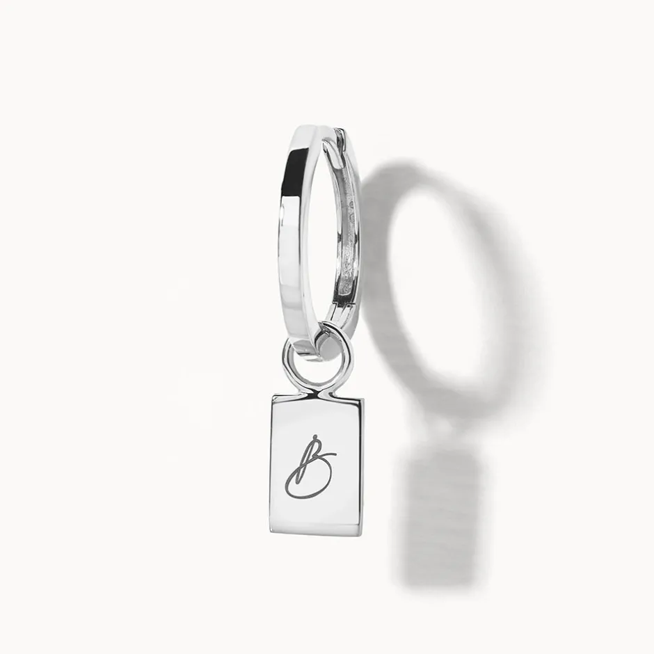 Best Engravable Rectangle Charm in Silver Gifts For Her | Engravable Jewellery