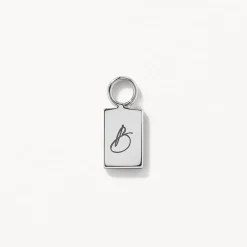 Best Engravable Rectangle Charm in Silver Gifts For Her | Engravable Jewellery