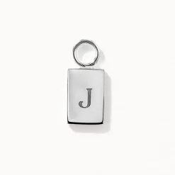 Best Engravable Rectangle Charm in Silver Gifts For Her | Engravable Jewellery