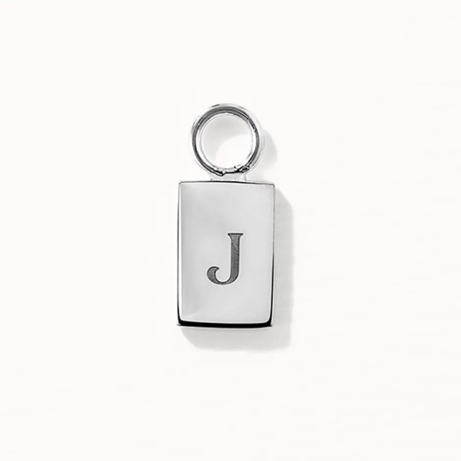 Best Engravable Rectangle Charm in Silver Gifts For Her | Engravable Jewellery