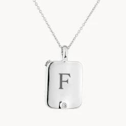 Sale Engravable Rectangle Flip Locket Necklace in Silver Gifts For Her | Engravable Jewellery