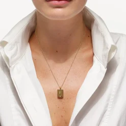 Clearance Engravable Rectangle Flip Locket Necklace in Gold Gifts For Her | Engravable Jewellery