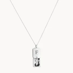 Sale Engravable Rectangle Flip Locket Necklace in Silver Gifts For Her | Engravable Jewellery