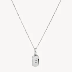 Clearance Engravable Rectangle Locket Necklace in Silver Best Selling Gifts | Engravable Jewellery