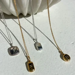 Clearance Engravable Rectangle Locket Necklace in Silver Best Selling Gifts | Engravable Jewellery