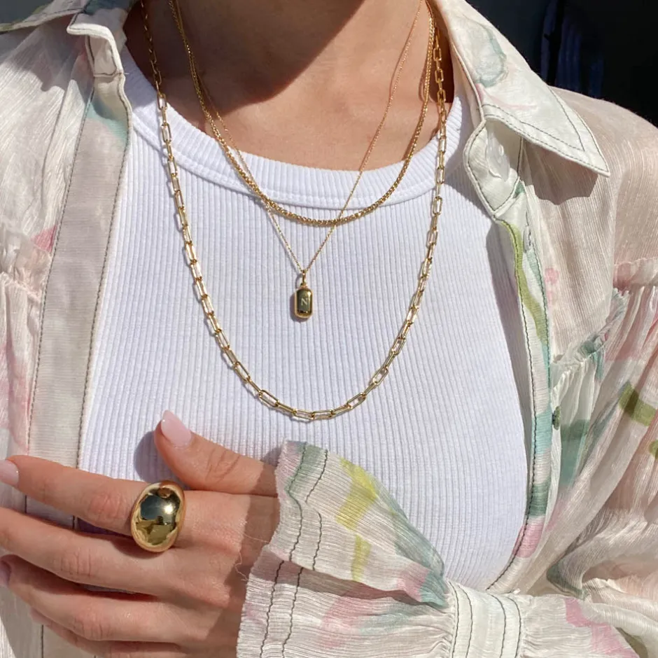 Sale Engravable Rectangle Locket Necklace in Gold Best Selling Gifts | Engravable Jewellery