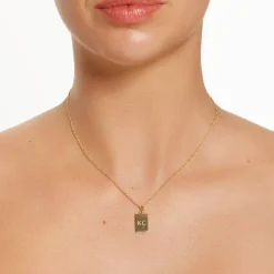 Sale Engravable Rectangle Pendant in Gold Best Selling Gifts | Engravable Jewellery