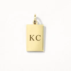 Sale Engravable Rectangle Pendant in Gold Best Selling Gifts | Engravable Jewellery