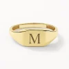 Clearance Engravable Rectangle Signet Pinky Ring in 10k Gold Engravable Jewellery | Rings
