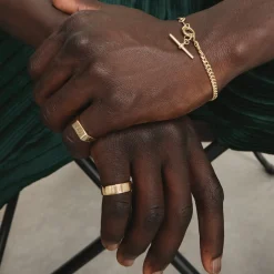 Discount Engravable Rectangle Signet Pinky Ring in Gold Best Selling Gifts | Engravable Jewellery