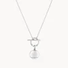 Discount Engravable Round Locket Fob Chain Necklace in Silver Engravable Jewellery | Locket Jewellery