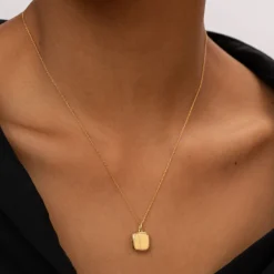 Hot Engravable Square Locket Necklace in Gold Best Selling Gifts | Gifts For Her