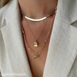 Hot Engravable Square Locket Necklace in Gold Best Selling Gifts | Gifts For Her