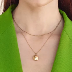 Hot Engravable Square Locket Necklace in Gold Best Selling Gifts | Gifts For Her