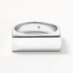 New Engravable Square Unisex Signet Ring in Silver Engravable Jewellery | 925 Sterling Silver
