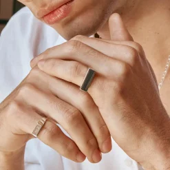 New Engravable Square Unisex Signet Ring in Silver Engravable Jewellery | 925 Sterling Silver