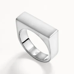 New Engravable Square Unisex Signet Ring in Silver Engravable Jewellery | 925 Sterling Silver