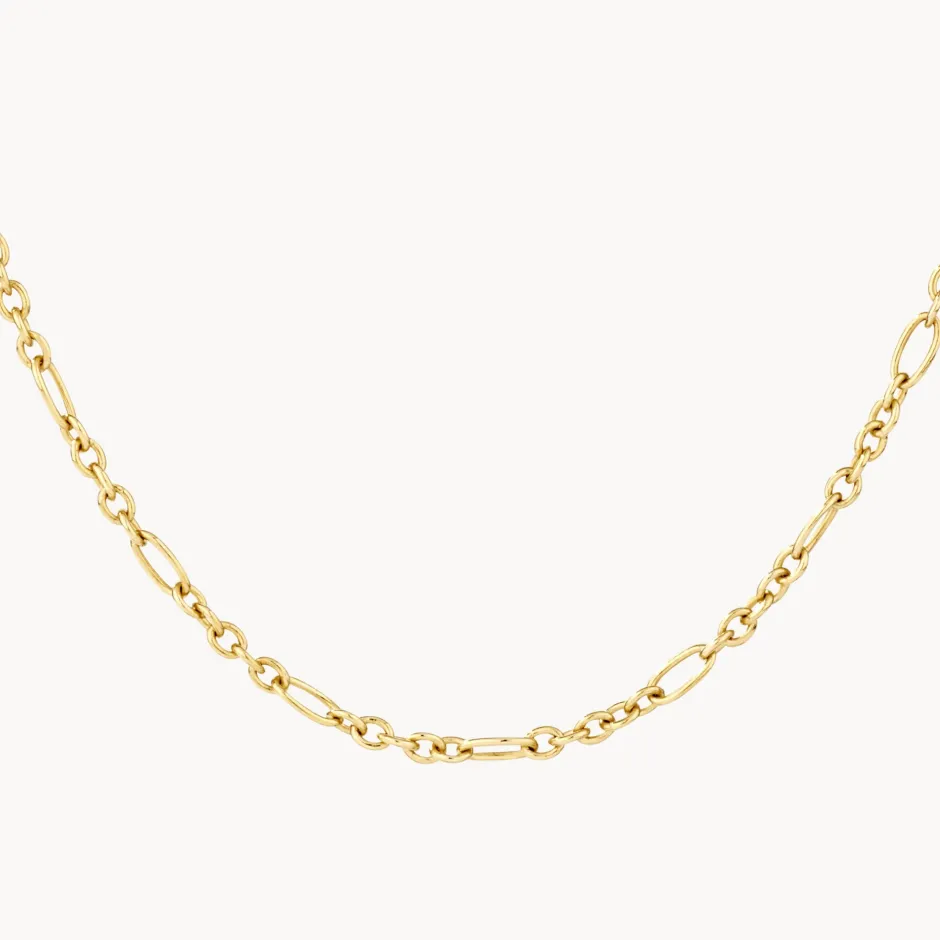 Fashion Figaro Paperclip Necklace in Gold 18k Fine Gold Plated | Necklaces & Pendants