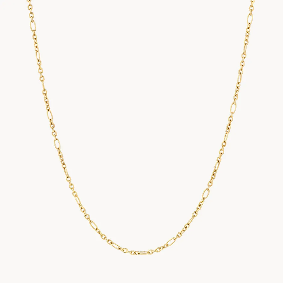 Fashion Figaro Paperclip Necklace in Gold 18k Fine Gold Plated | Necklaces & Pendants