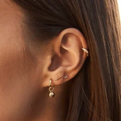 Clearance Fine Bar Stud Earrings in 10k Gold Bridal Gifts | 10k Gold