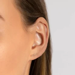 Clearance Fine Bar Stud Earrings in 10k Gold Bridal Gifts | 10k Gold