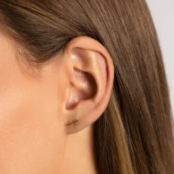 Clearance Fine Bar Stud Earrings in 10k Gold Bridal Gifts | 10k Gold