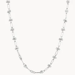 Discount Fine Bauble Paperclip Chain Necklace in Silver 925 Sterling Silver | Necklaces & Pendants