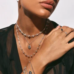 Discount Fine Bauble Paperclip Chain Necklace in Silver 925 Sterling Silver | Necklaces & Pendants