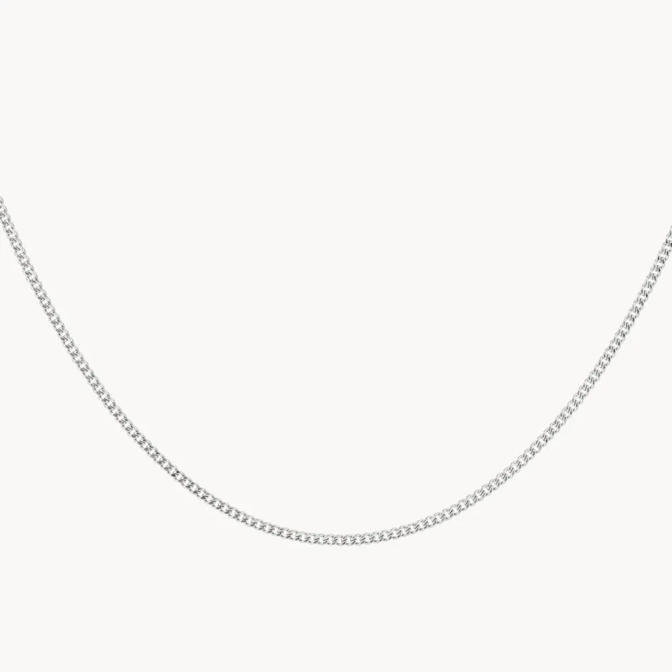 Fashion Fine Curb Chain Necklace in Silver 925 Sterling Silver | Necklaces & Pendants