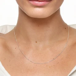 Fashion Fine Curb Chain Necklace in Silver 925 Sterling Silver | Necklaces & Pendants