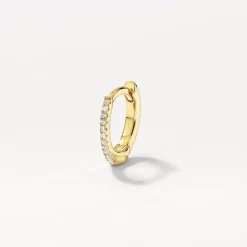 Discount Fine Diamond Helix Huggie Single Earring in 10k Gold Earrings | Diamond Earrings