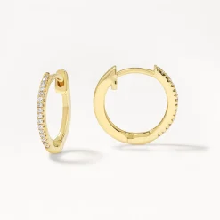 Fashion Fine Diamond Huggie in 10k Gold Best Selling Gifts | Gifts For Her