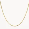 Fashion Fine Flat Anchor Chain Necklace in Gold Gifts For Him | 18k Fine Gold Plated