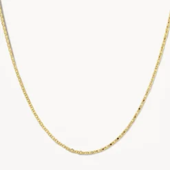 Fashion Fine Flat Anchor Chain Necklace in Gold Gifts For Him | 18k Fine Gold Plated