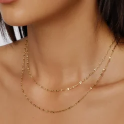 Best Fine Mirror Chain in Gold 18k Fine Gold Plated | Necklaces & Pendants