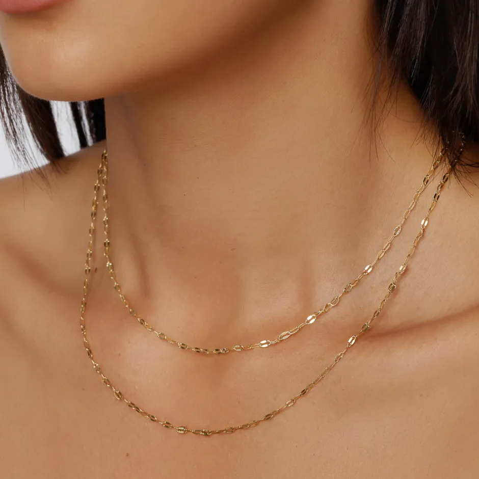 Best Fine Mirror Chain in Gold 18k Fine Gold Plated | Necklaces & Pendants