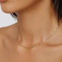 Best Fine Mirror Chain in Gold 18k Fine Gold Plated | Necklaces & Pendants