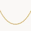 Discount Fine Rope Chain Necklace in Gold Gifts For Him | 18k Fine Gold Plated