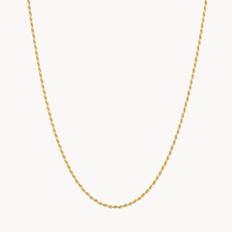 Discount Fine Rope Chain Necklace in Gold Gifts For Him | 18k Fine Gold Plated