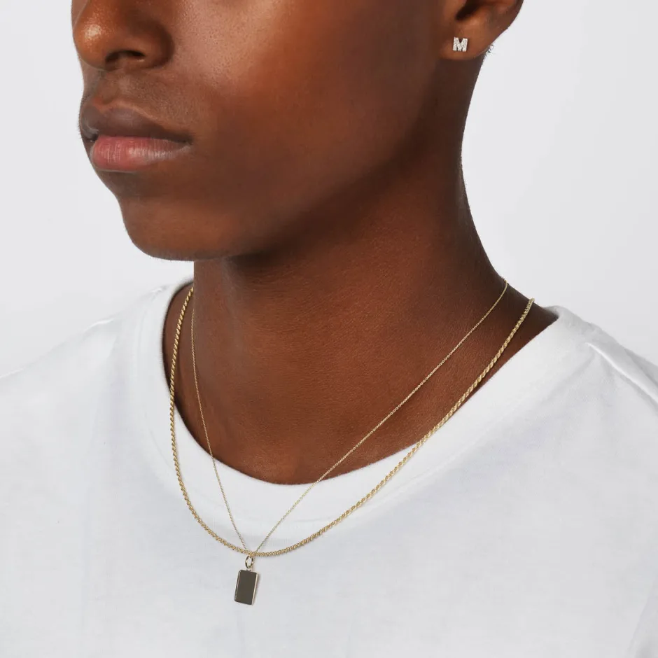 Discount Fine Rope Chain Necklace in Gold Gifts For Him | 18k Fine Gold Plated