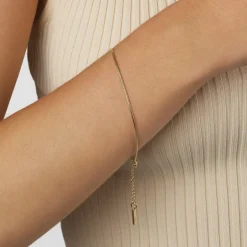 Discount Fine Snake Chain Bracelet in Gold Gifts For Him | 18k Fine Gold Plated