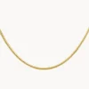 New Fine Snake Chain Necklace in Gold Gifts For Him | 18k Fine Gold Plated