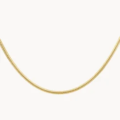 New Fine Snake Chain Necklace in Gold Gifts For Him | 18k Fine Gold Plated